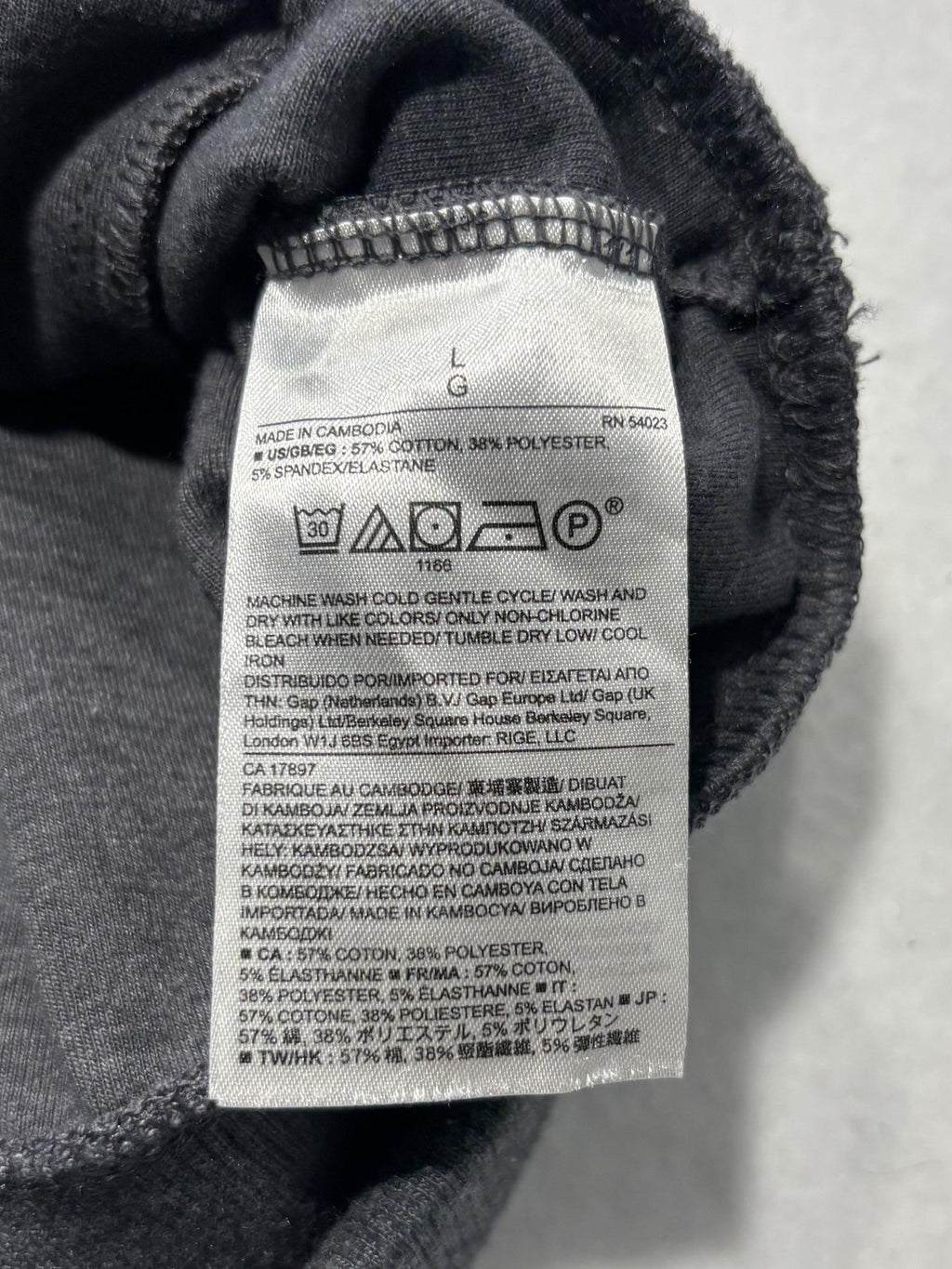 Banana Republic Sweatshirt Mens Large Gray Shawl Collar Henley Pockets Pullover
