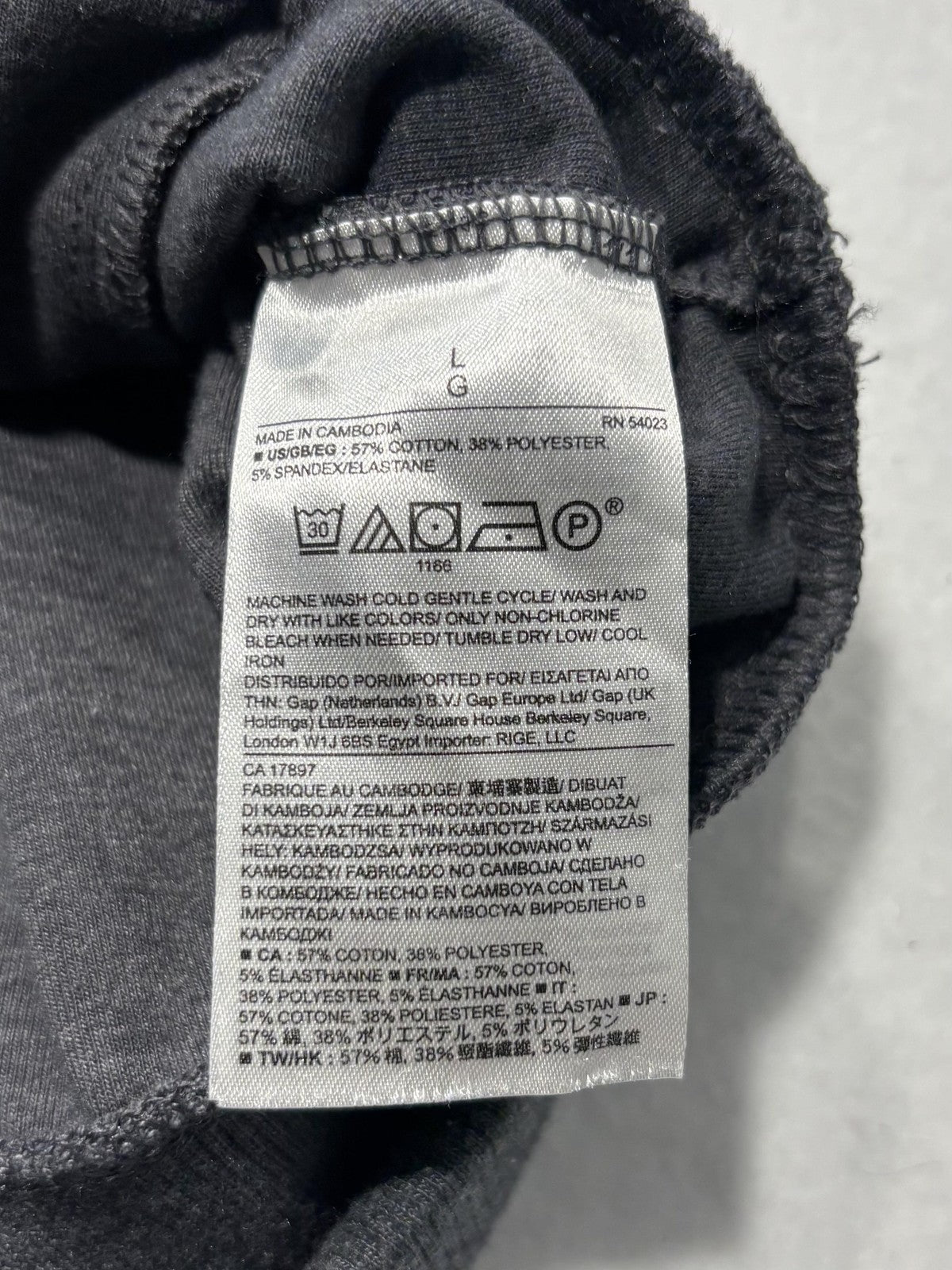 Banana Republic Sweatshirt Mens Large Gray Shawl Collar Henley Pockets Pullover