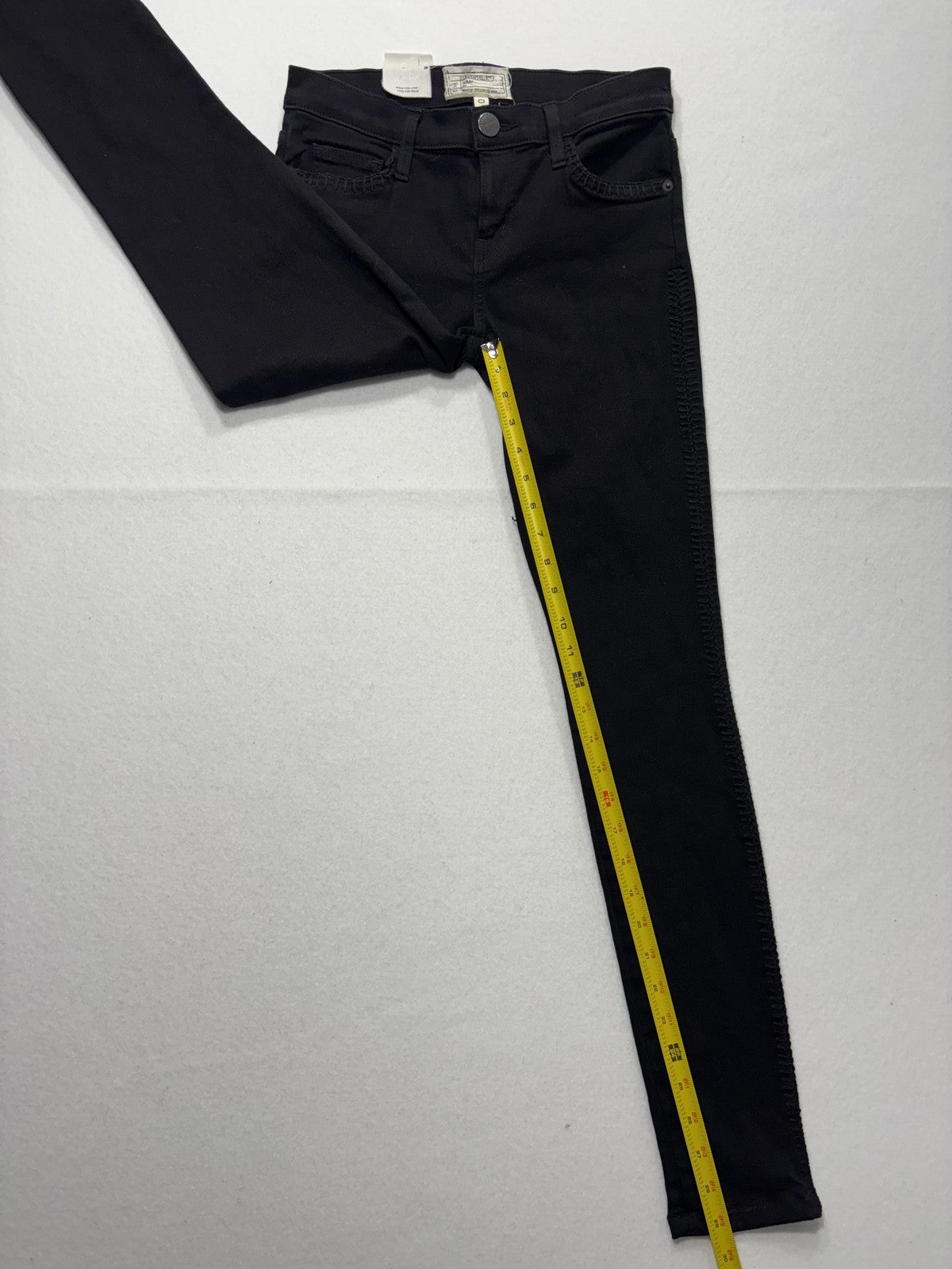 Current/Elliott Jeans Womens 26 Black Low Rise Ankle Skinny Stretch Crochet