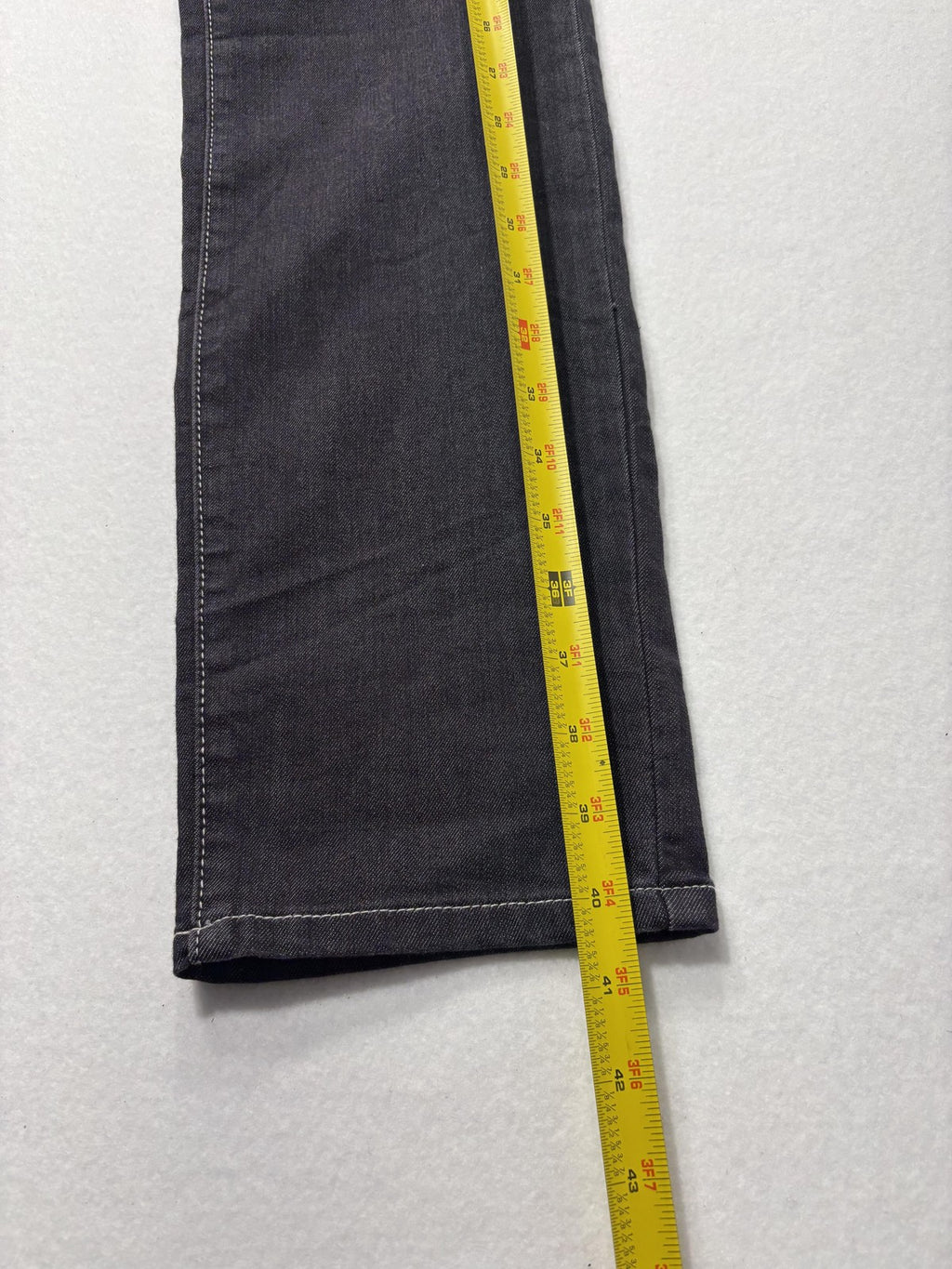 PrAna Jeans Womens 12 Gray Dark Wash Straight Leg Mid Rise Stretch 33x32