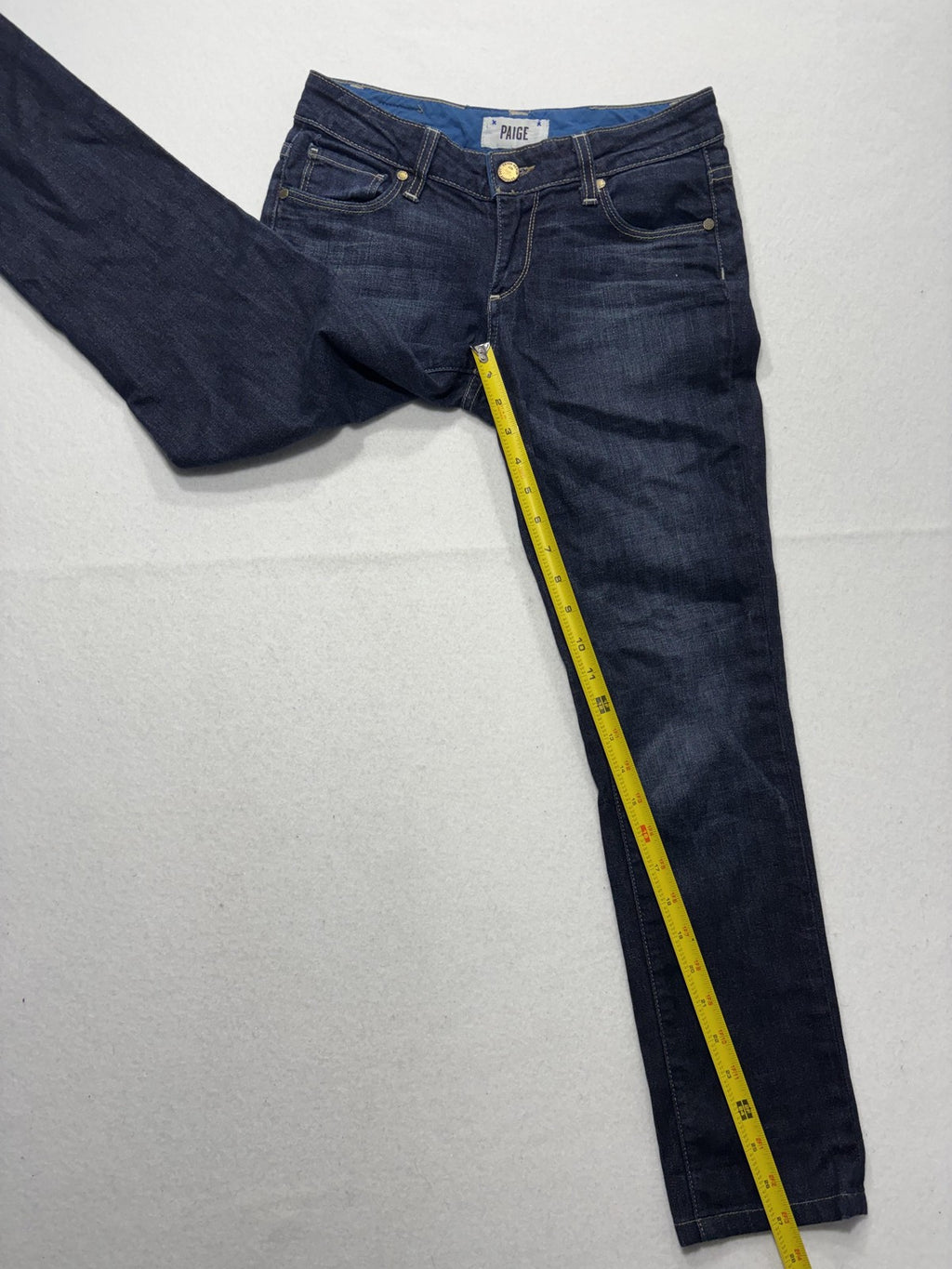 Paige Jimmy Jimmy Skinny Jeans Womens 30 Blue Medium Wash Mid Rise 30x30 Stretch
