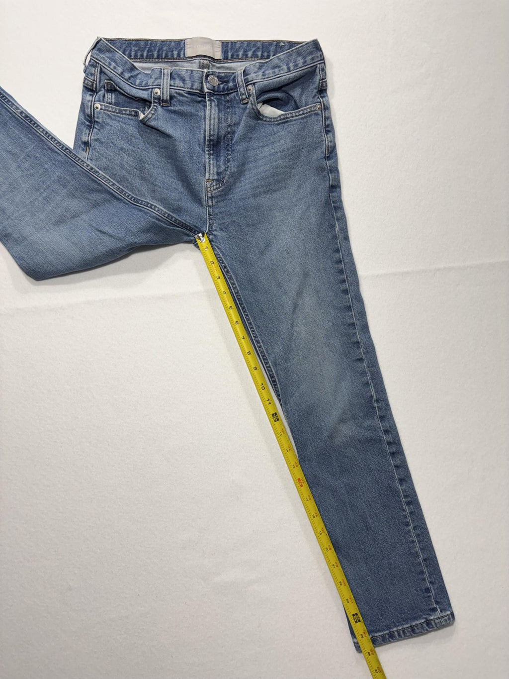 Everlane Jeans Womens 29 Blue Medium Wash Straight Leg Mid Rise Stretch 29x27.5