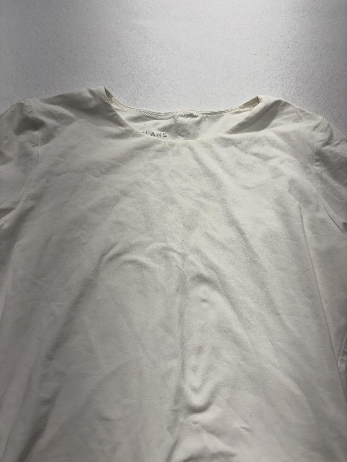 Everlane Bodysuit Womens Medium White Supima Cotton Jersey Short Sleeve Thong