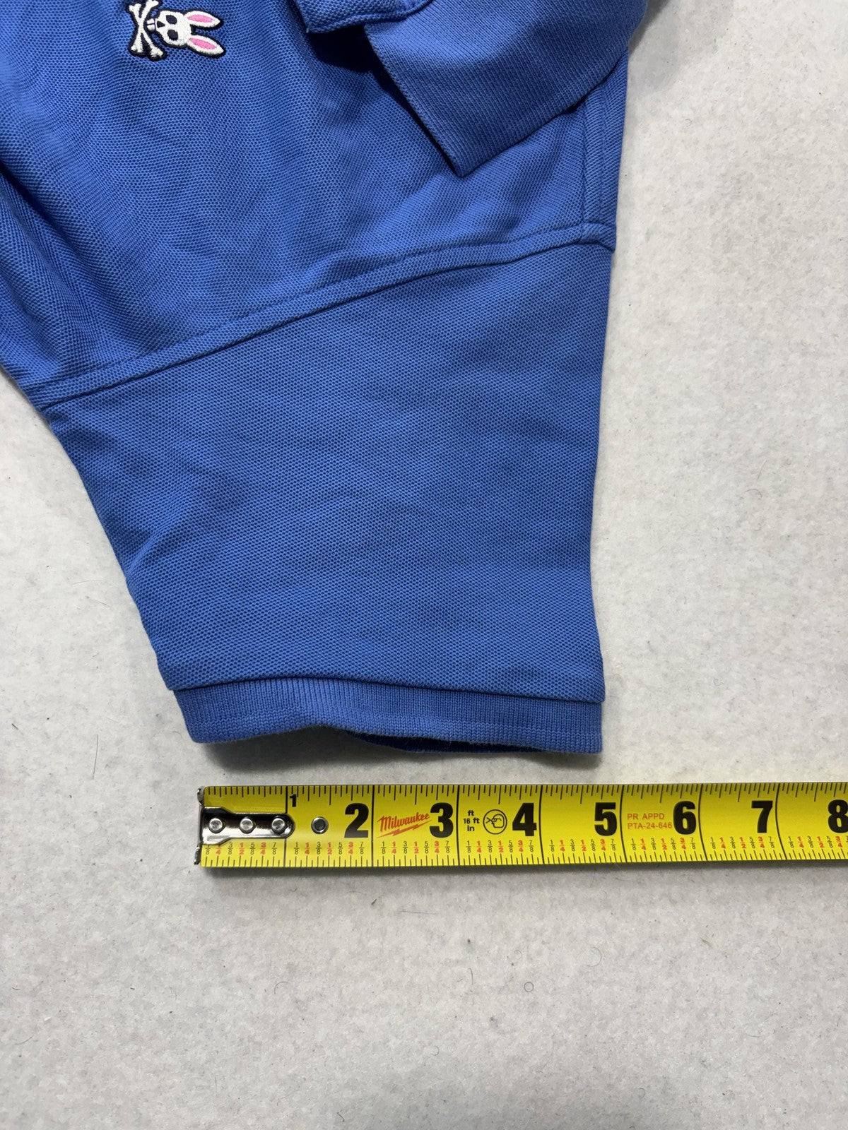 Psycho Bunny Polo Shirt Boys 14-16 Blue Pima Cotton Embroidered Logo Knit