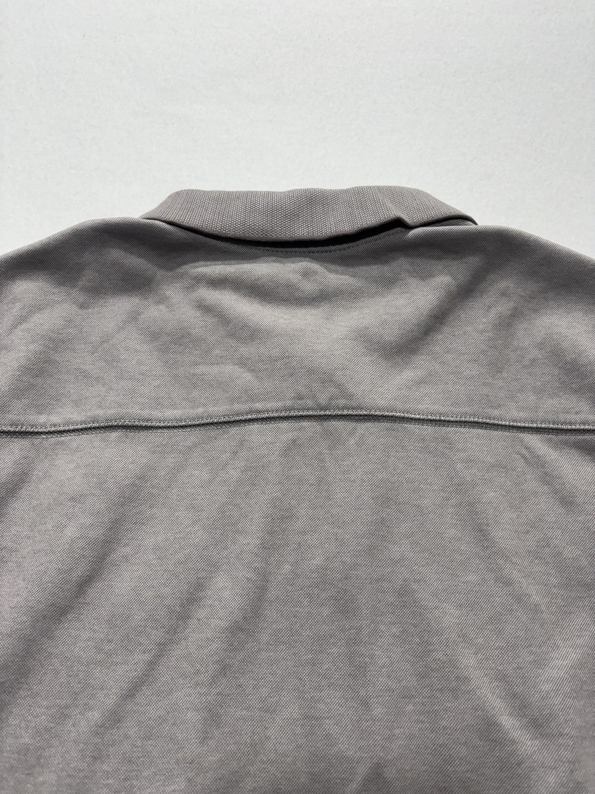 Tommy Bahama Polo Shirt Mens Large Gray Cotton Blend Short Sleeve Logo Casual