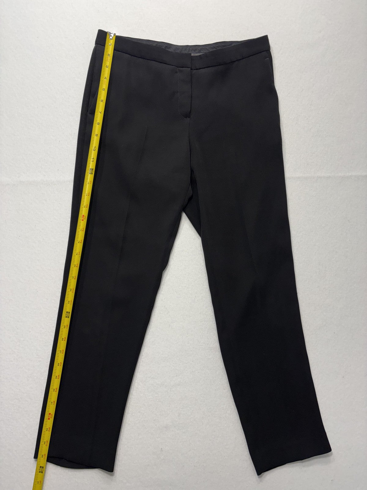Theory Dress Pants Womens 6 Black Crepe Slim Ankle Lined Flat Front Work Career