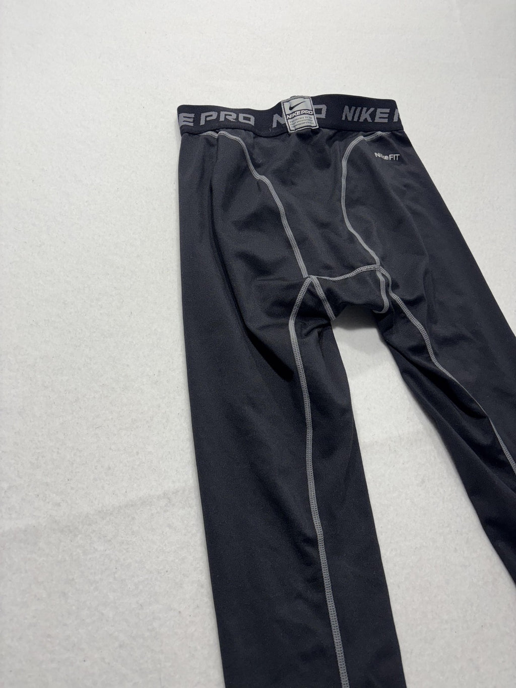 Nike Pro Compression Leggings Boys Large 14-16 Black NikeFIT Running Athletic