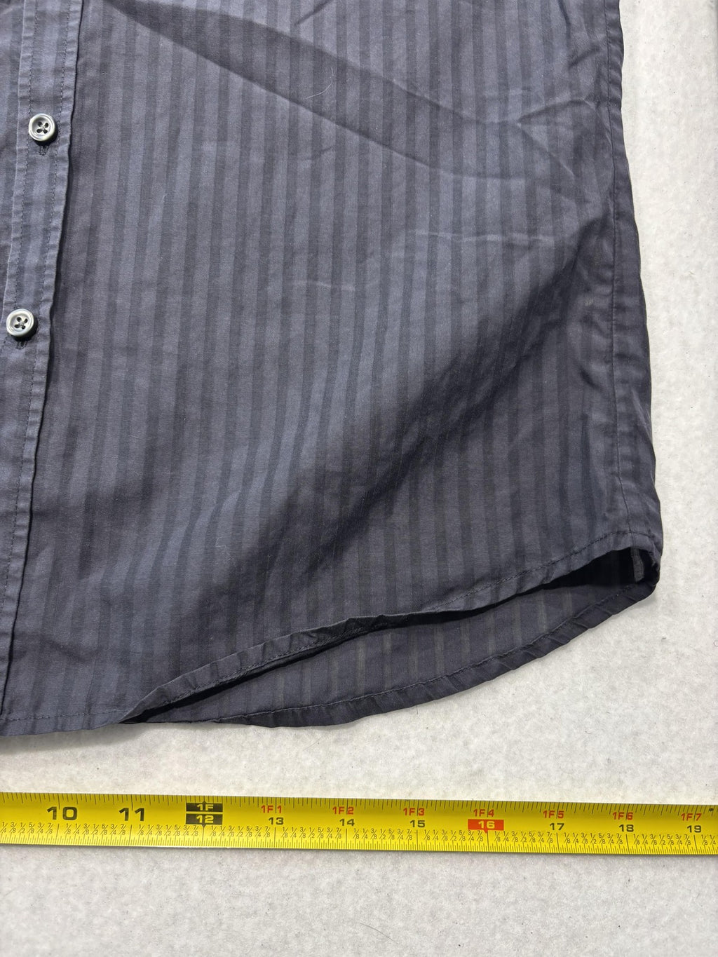 Theory Dress Shirt Mens Small Gray Striped 100% Cotton Long Sleeve Button Up