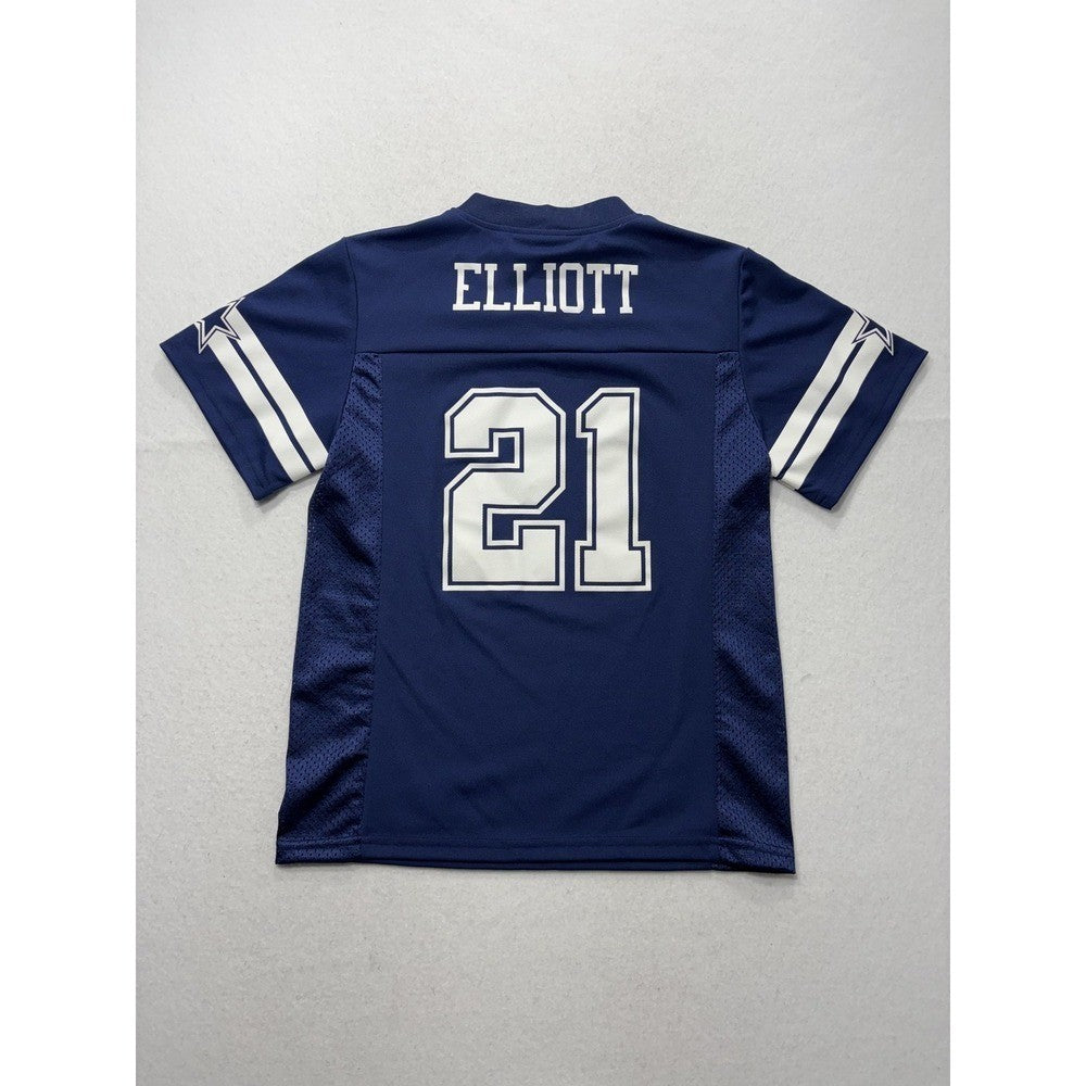 Dallas Cowboys Jersey Boys Medium Blue NFL Football Authentic Elliott 21