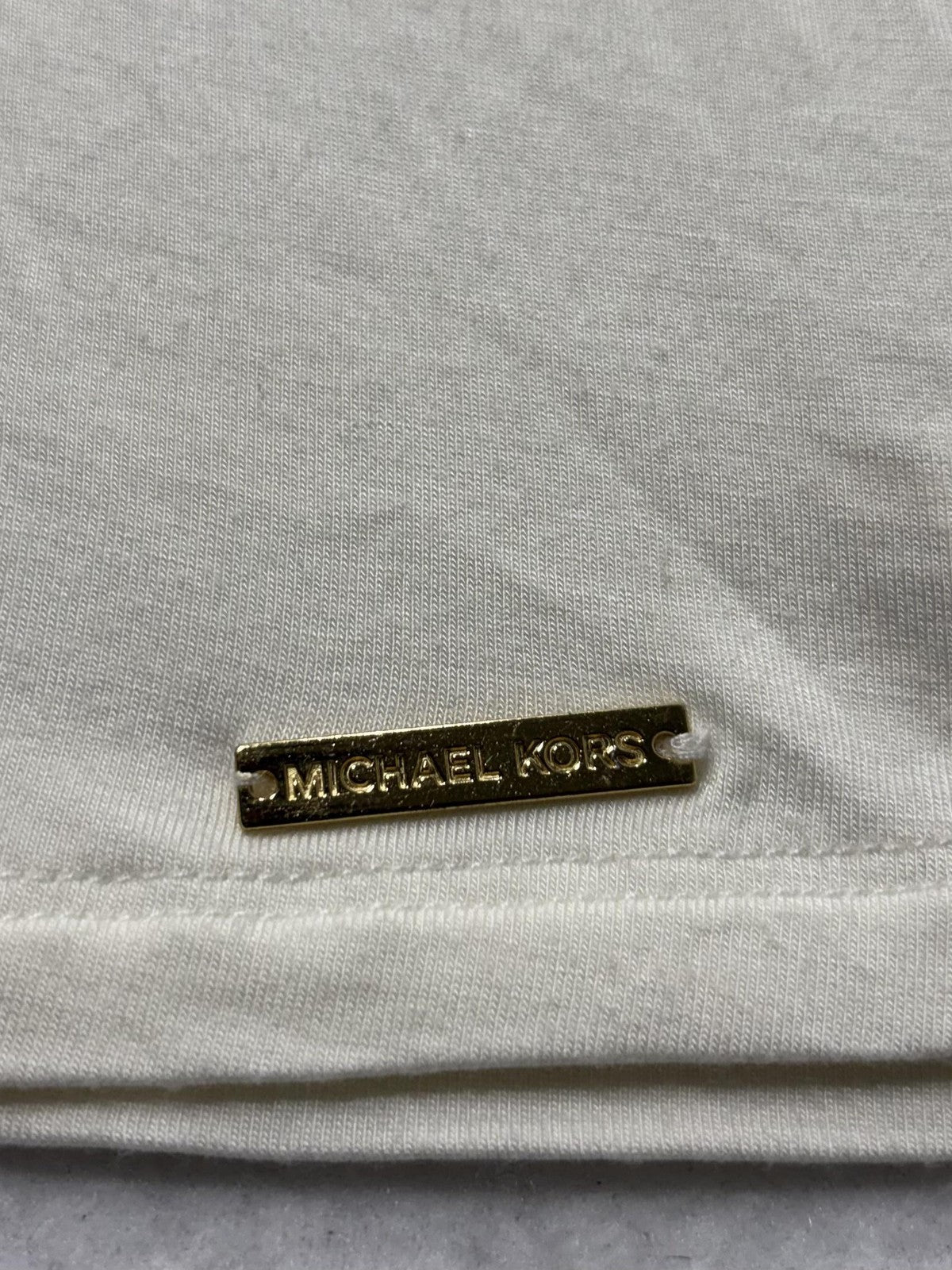 MICHAEL Michael Kors Tank Womens Medium White Turtleneck Sleeveless Jersey Top