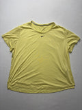 Nike Shirt Womens XXL Yellow Dri-FIT Crew Neck Short Sleeve Running Athletic Top