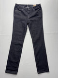 PrAna Jeans Womens 12 Gray Dark Wash Straight Leg Mid Rise Stretch 33x32