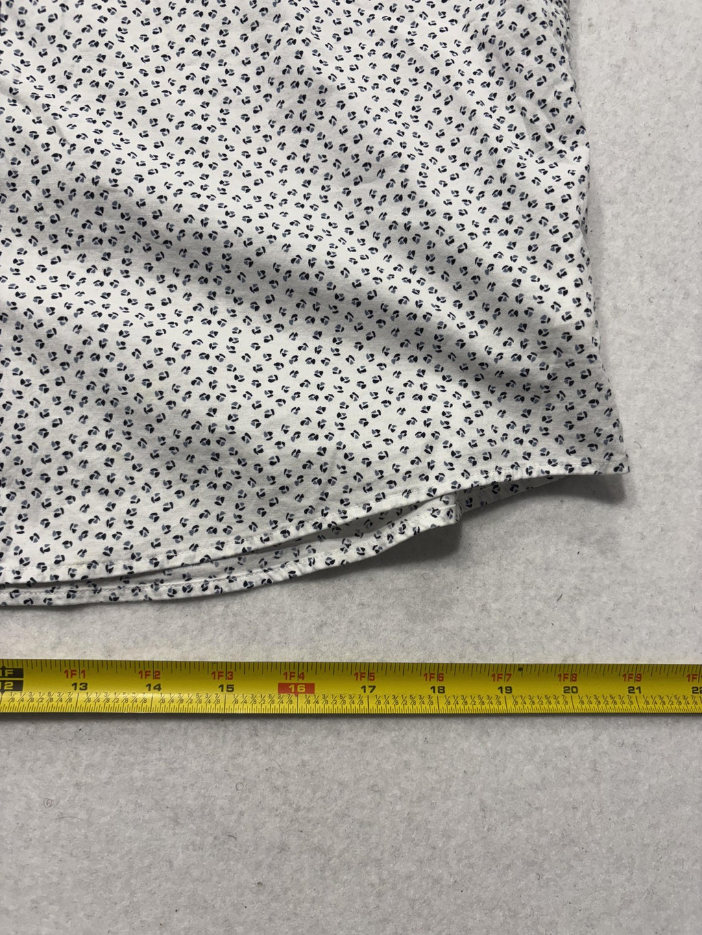 Michael Kors Shirt Mens Large White Floral Short Sleeve Button Up Slim Fit