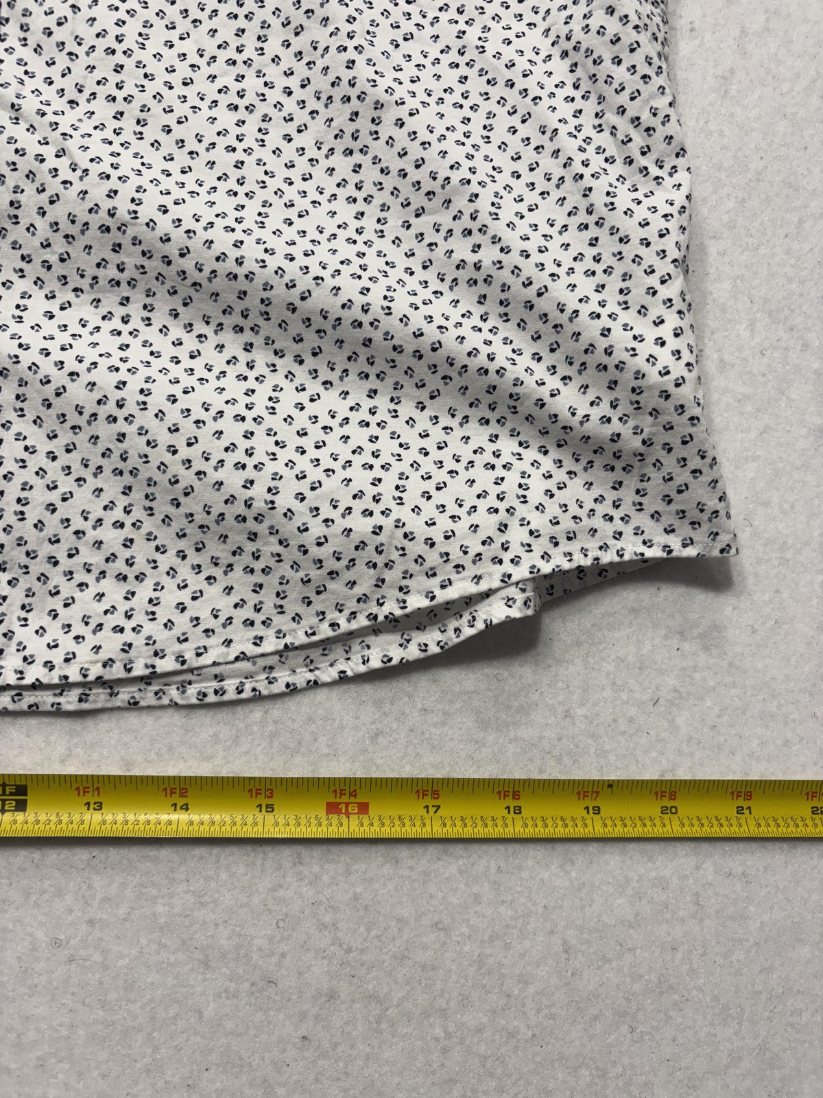 Michael Kors Shirt Mens Large White Floral Short Sleeve Button Up Slim Fit