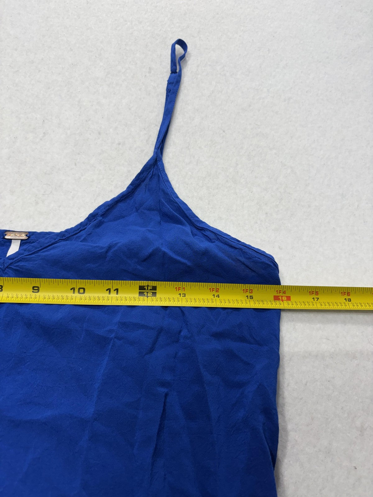Free People Camisole Tank Top Womens S Petite Blue V Neck Adjustable Strap