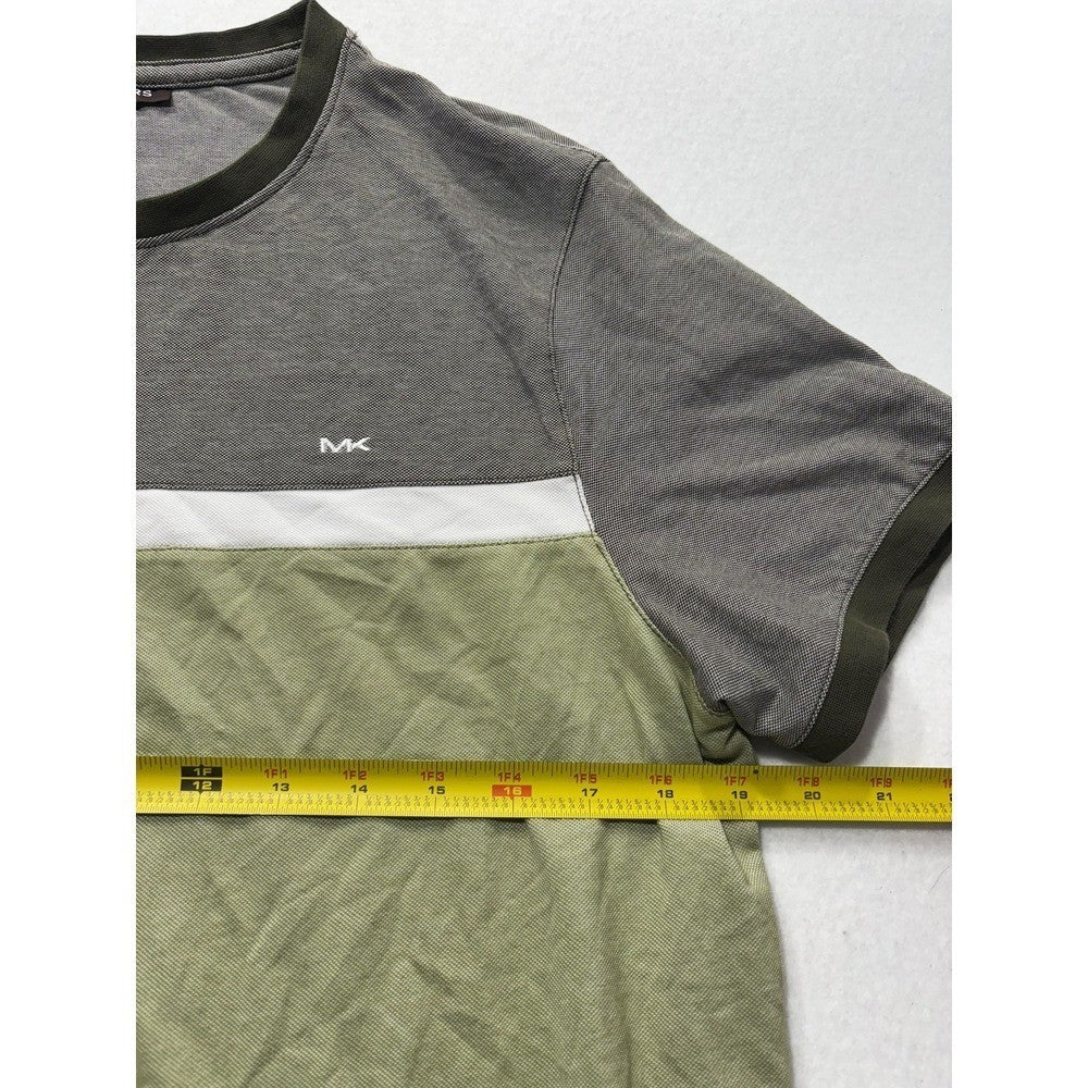 Michael Kors Shirt Mens Large Multicolor Colorblock Ringer T-Shirt Short Sleeve