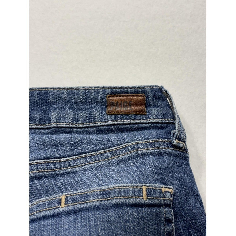 Paige Verdugo Ultra Skinny Jeans Womens 27 Blue Distressed 28x28.5 Stretch