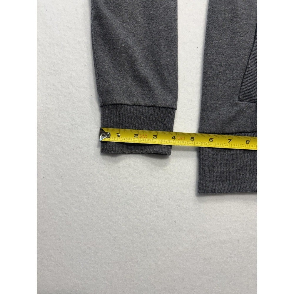 Banana Republic Mens Gray Shawl Collar Henley Sweatshirt Pockets Pullover L