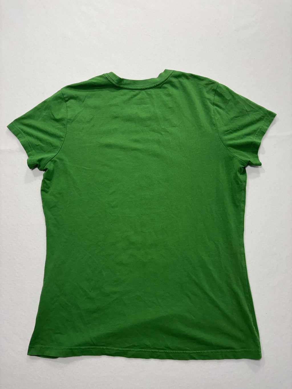 Nike Shirt Womens XL Green Dri-FIT Cotton Tee Stronger Faster Better Slogan