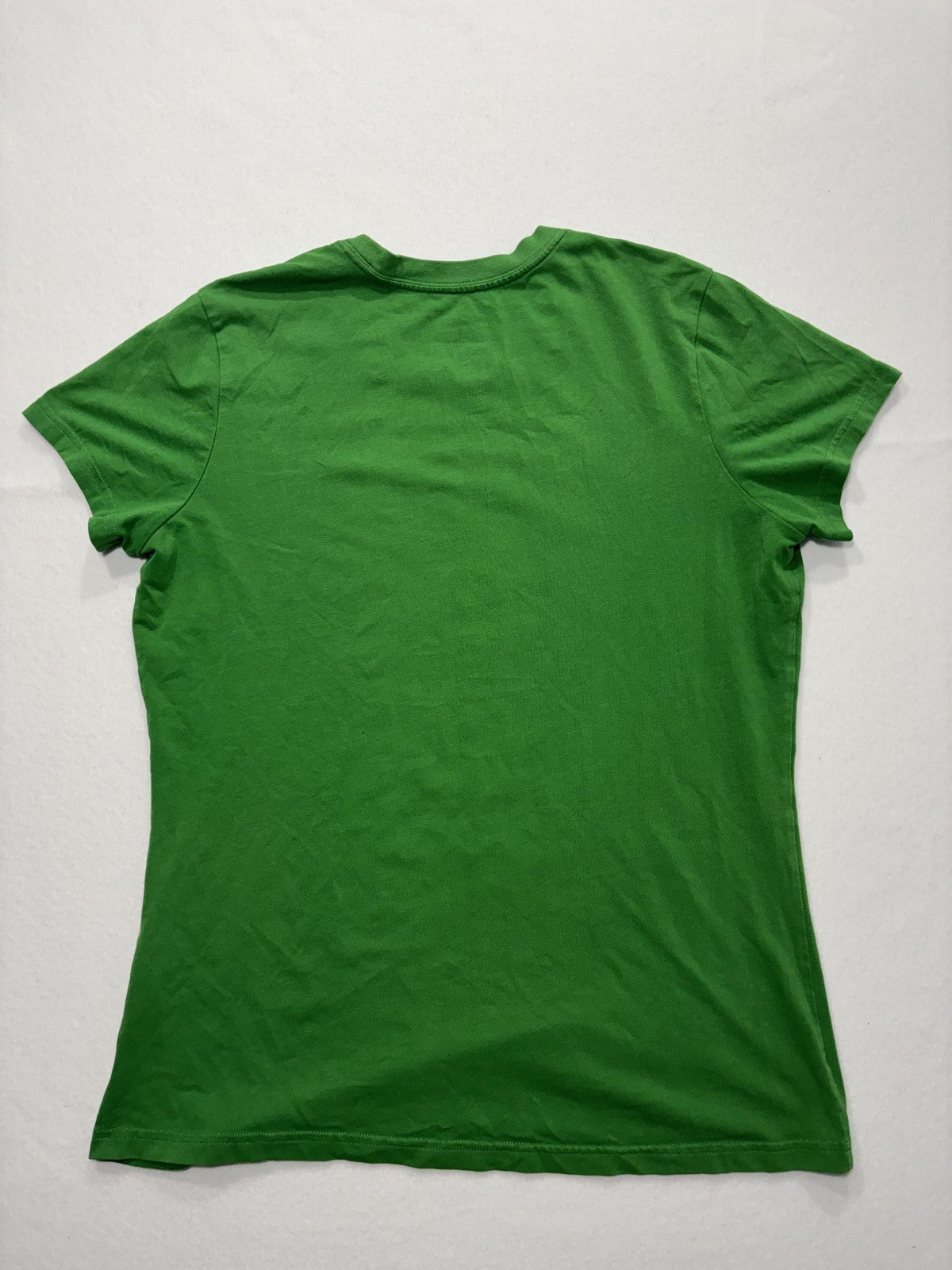 Nike Shirt Womens XL Green Dri-FIT Cotton Tee Stronger Faster Better Slogan