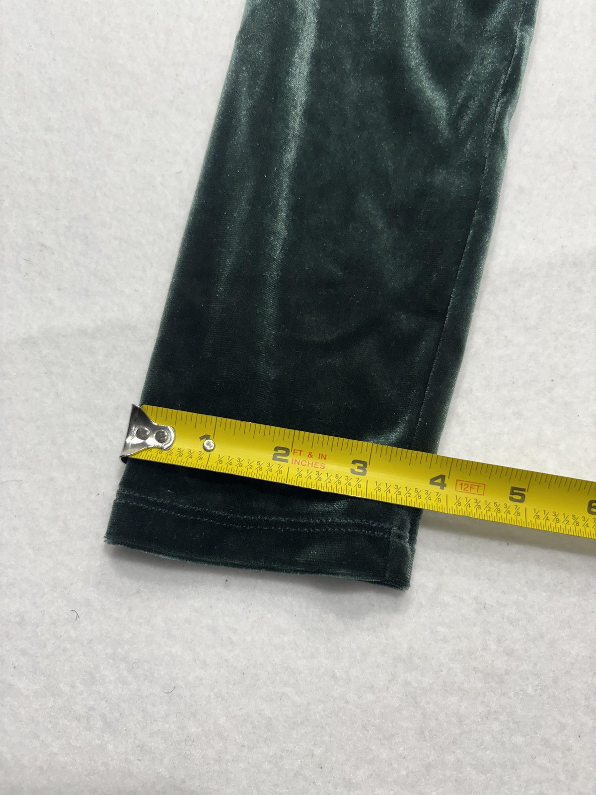 Banana Republic Dress Womens M Green Velvet V Neck Ruched Wrap Long Sleeve Midi