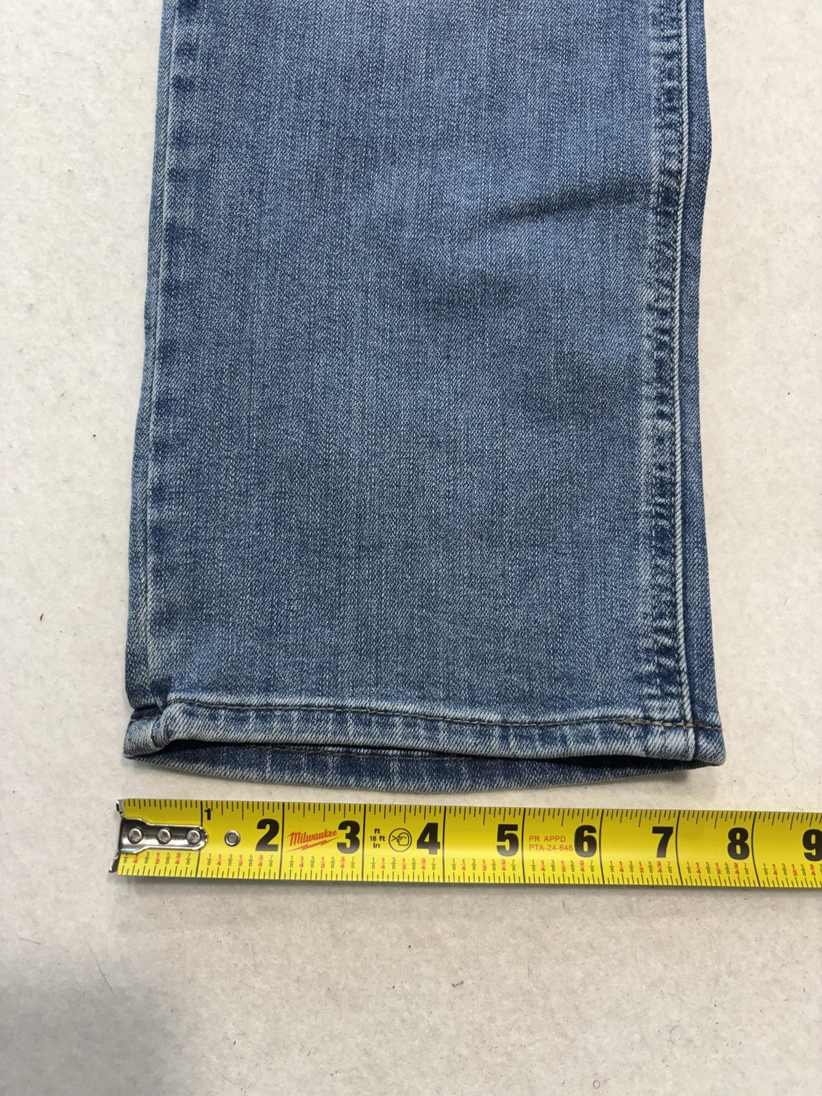 Lee Jeans Womens 16P Blue Medium Wash Mid Rise Straight Regular Stretch 34x29