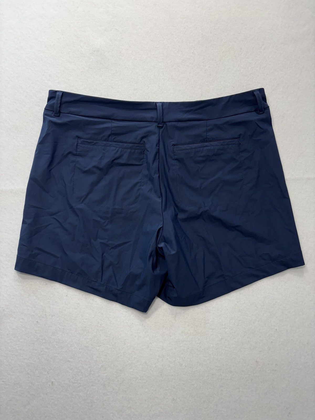 SPANX Shorts Womens XL Blue Chino Pull On Sunshine Solutions Stretch Pockets