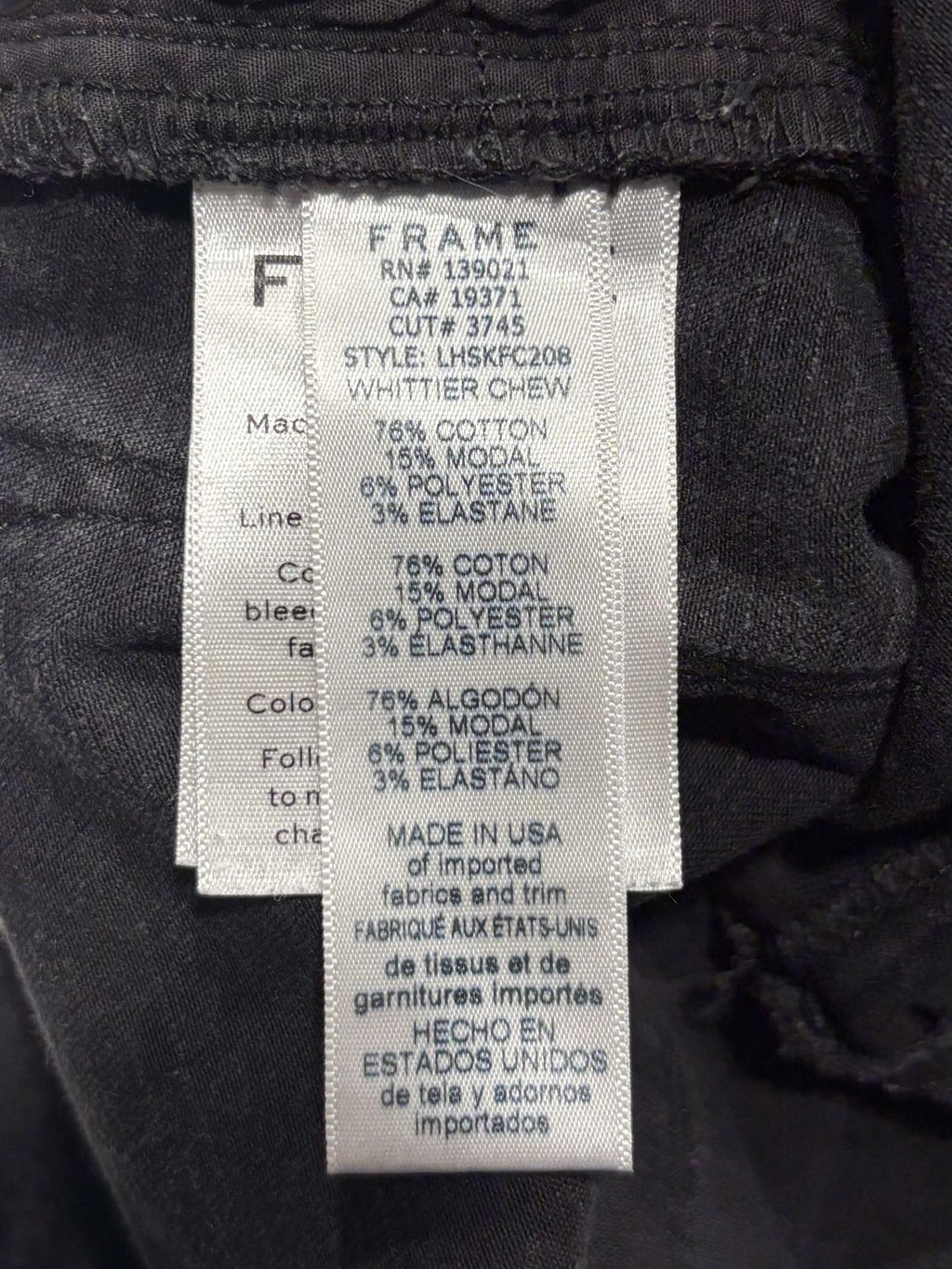 FRAME Le High Skinny Jeans Womens 26 Gray Charcoal Wash Mid Rise Stretch 26x28.5