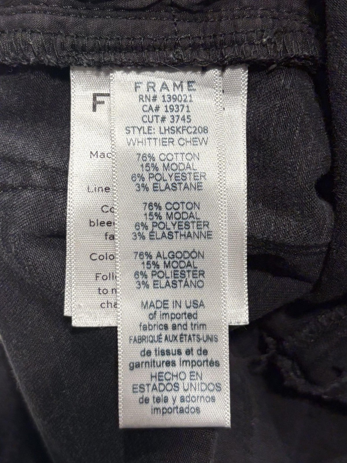 FRAME Le High Skinny Jeans Womens 26 Gray Charcoal Wash Mid Rise Stretch 26x28.5