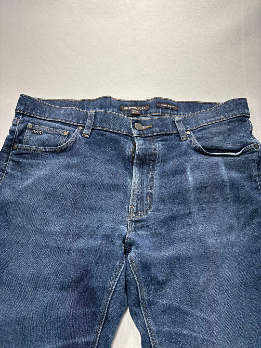 Michael Kors Parker Slim Fit Jeans Mens 36x32 Blue Medium Straight Leg Denim