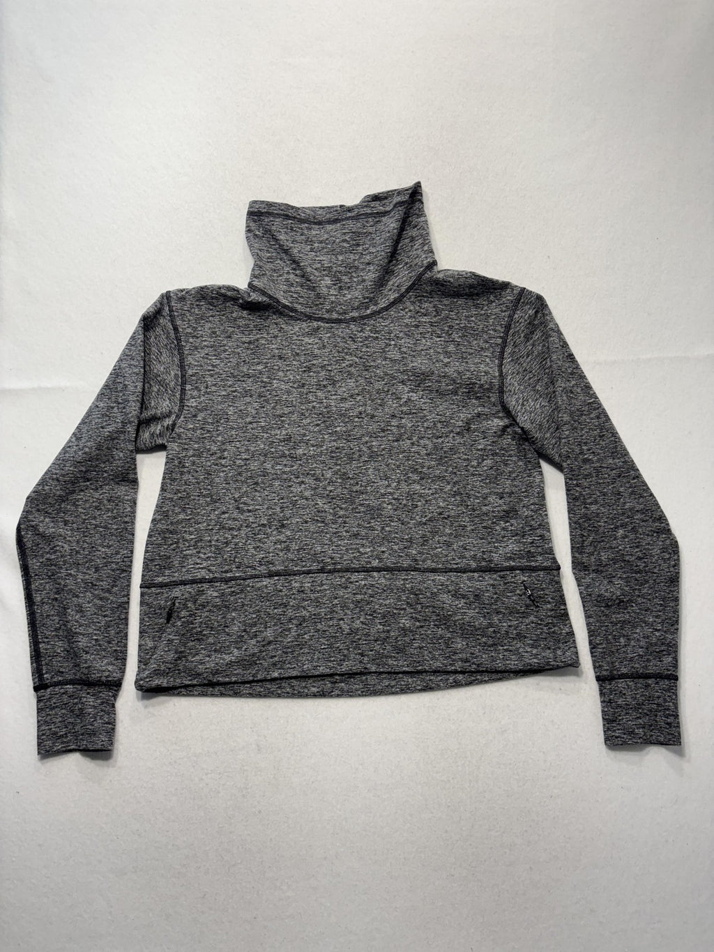 Lululemon Sweatshirt Womens 8 Gray Cowl Neck Zip Pocket Raglan Knit Pullover