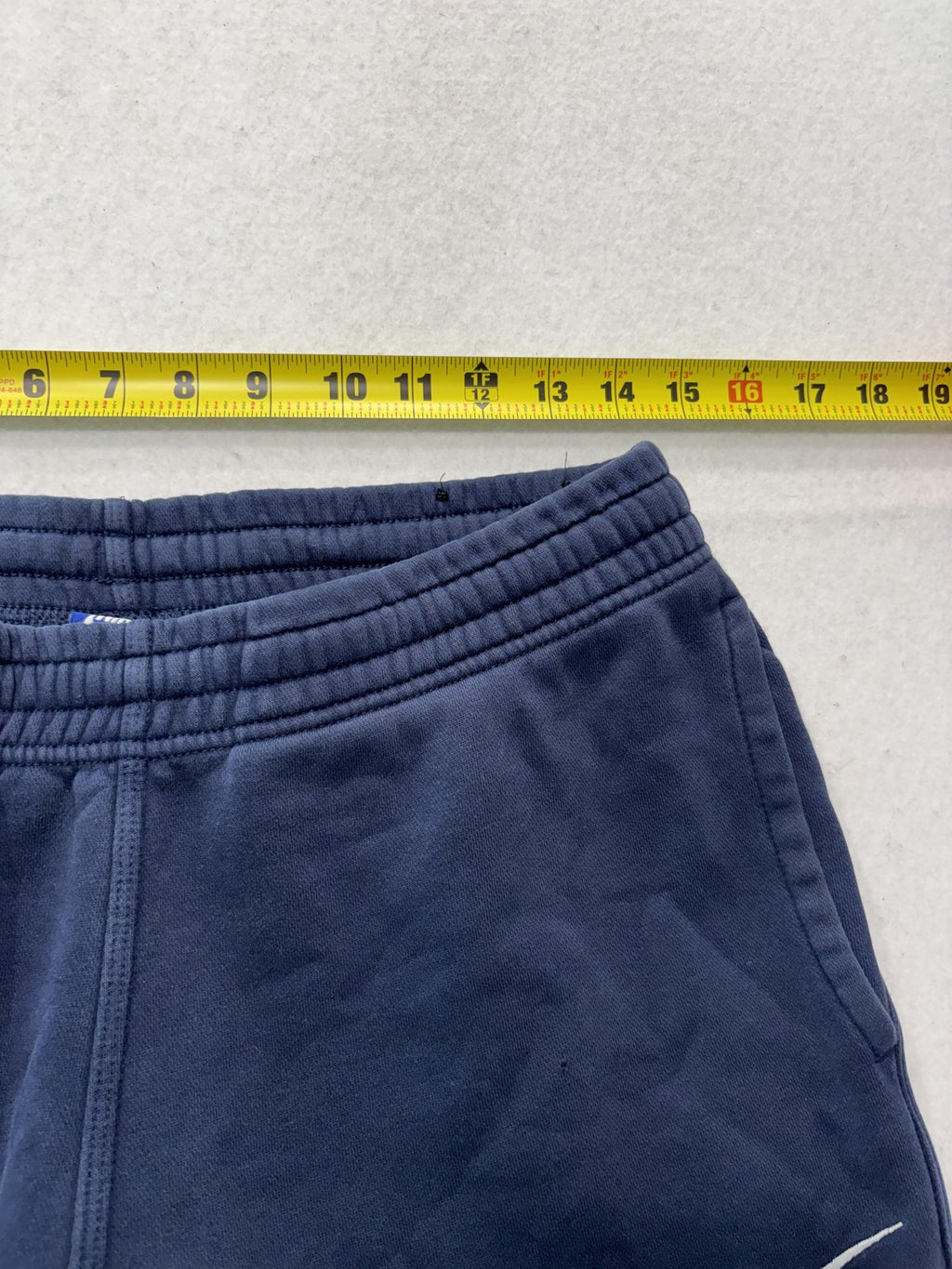 Nike Mens Large Blue Fleece Jogger Pants Elastic Waist Tapered Athletic RN56323