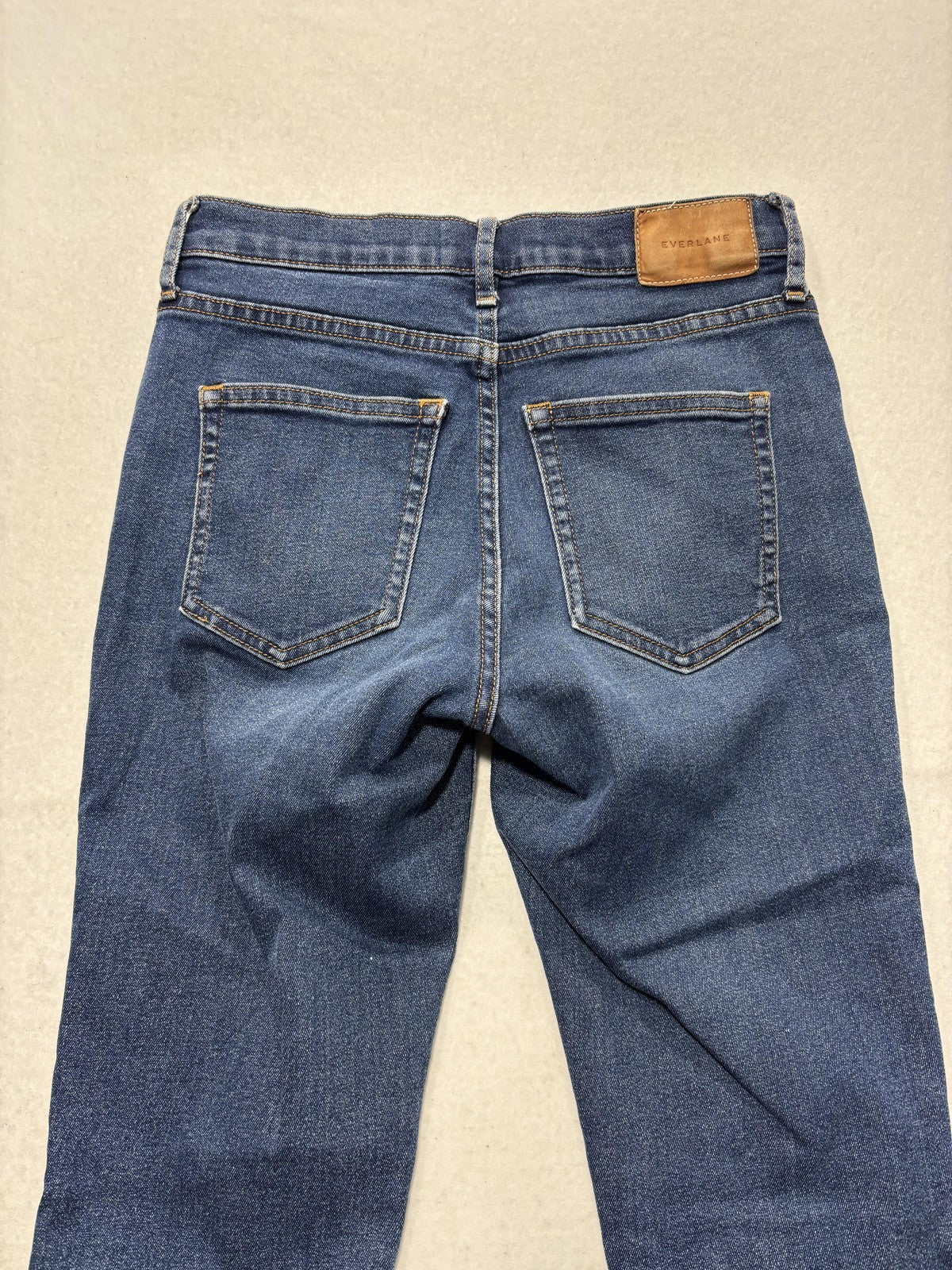Everlane Jeans Womens 28 Blue Medium Wash Skinny Mid Rise Stretch Denim 28x27