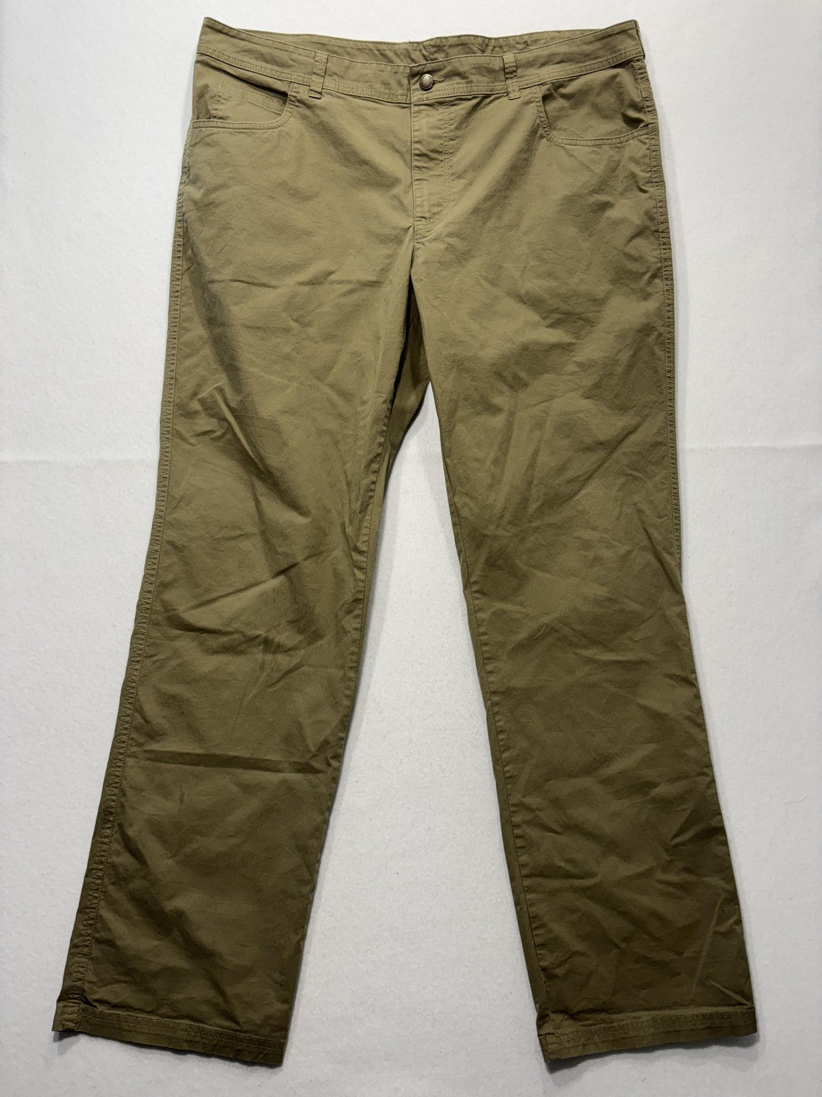 Columbia Khaki Pants Mens 40x34 Green Regular Fit Canvas Stretch Casual Outdoor