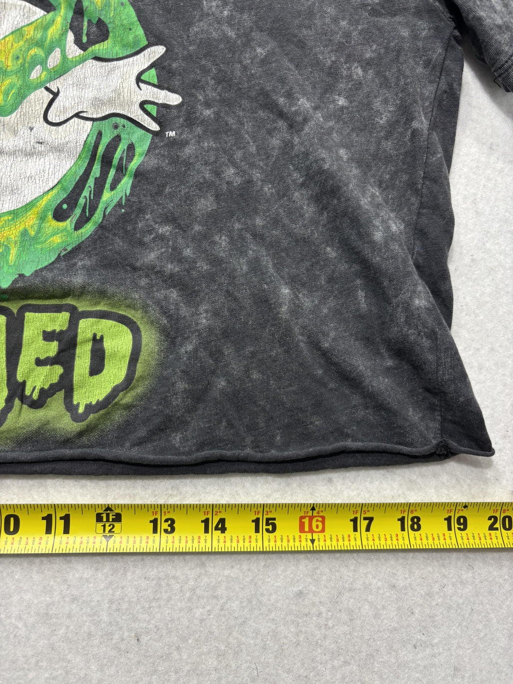 Mad Engine Shirt Womens Medium Gray Ghostbusters I've Been Slimed Cropped Tee