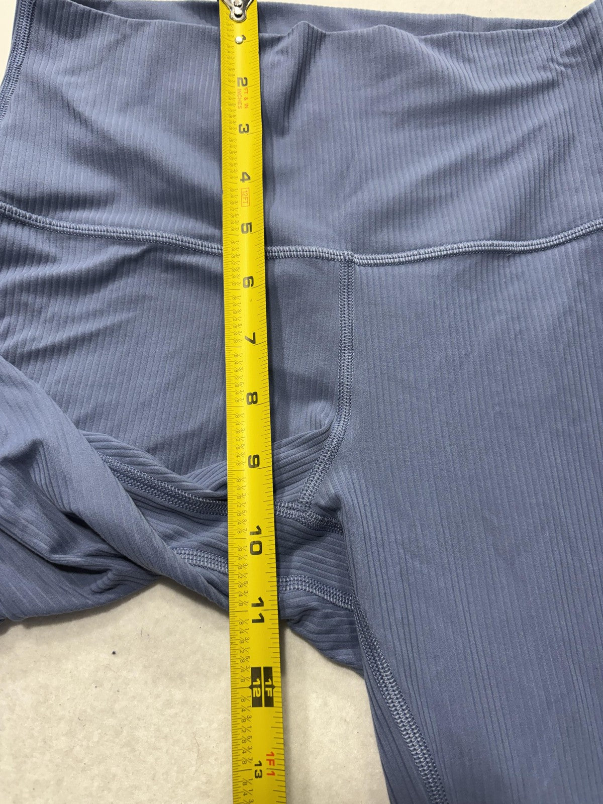 Lululemon Leggings Womens 6 Blue High Rise 23" Inseam Ankle Ribbed Yoga Stretch