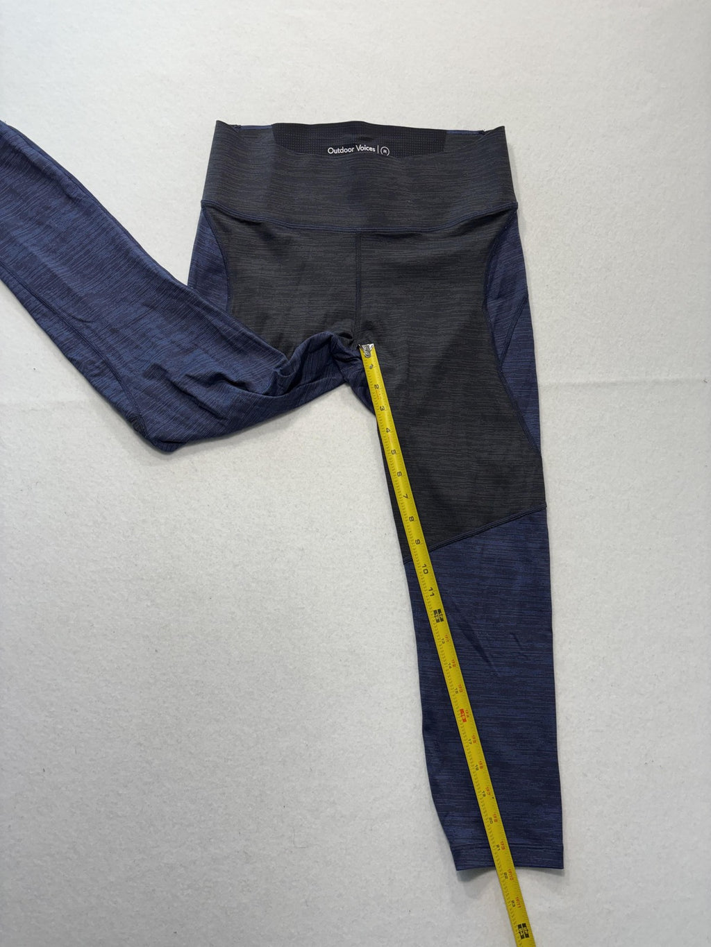 Outdoor Voices Leggings Womens Medium Blue Colorblock High Rise Ankle