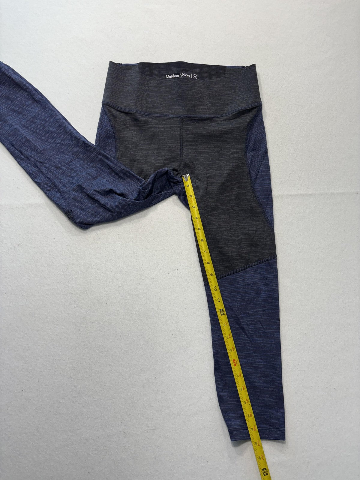Outdoor Voices Leggings Womens Medium Blue Colorblock High Rise Ankle