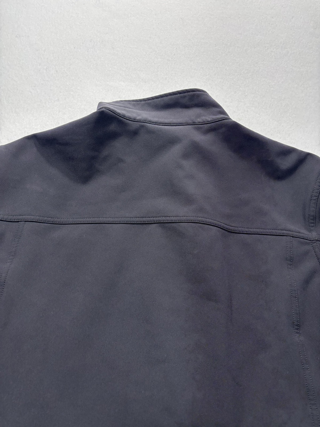REI Softshell Jacket Mens Medium Black Full Zip Stand Collar Hiking Outdoor