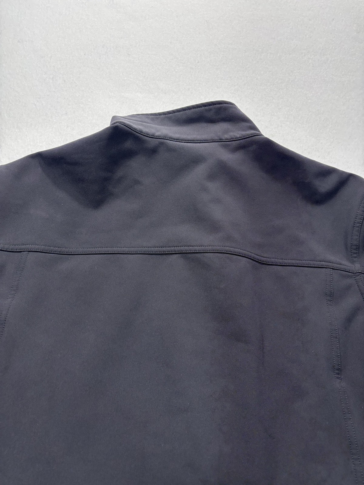 REI Softshell Jacket Mens Medium Black Full Zip Stand Collar Hiking Outdoor