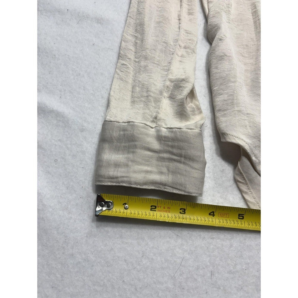 American Eagle Outfitters Blouse Womens XS White V Neck Long Sleeve Tunic Top