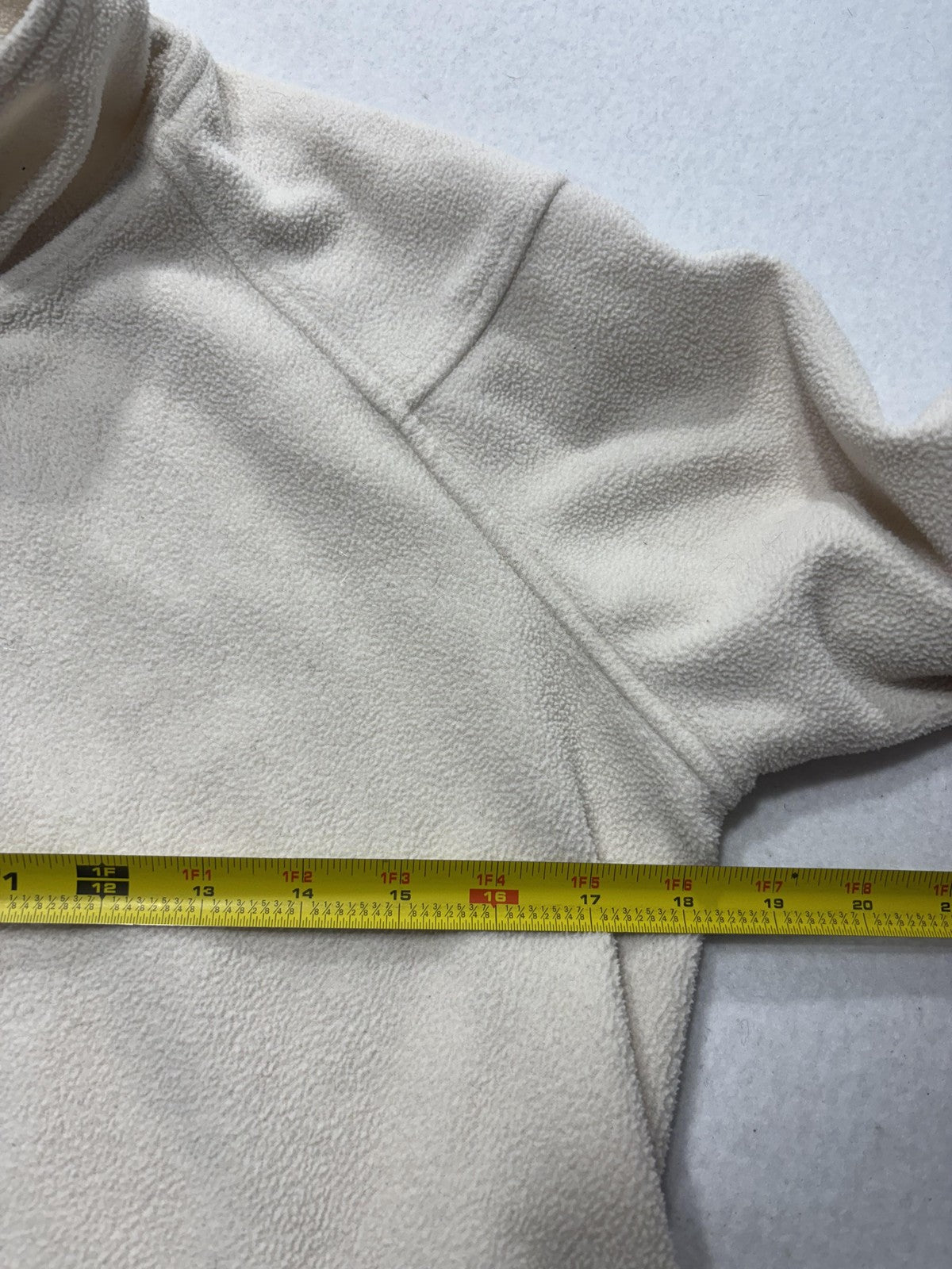 REI Jacket Womens Large White Fleece Full Zip Stand Collar Hiking Casual