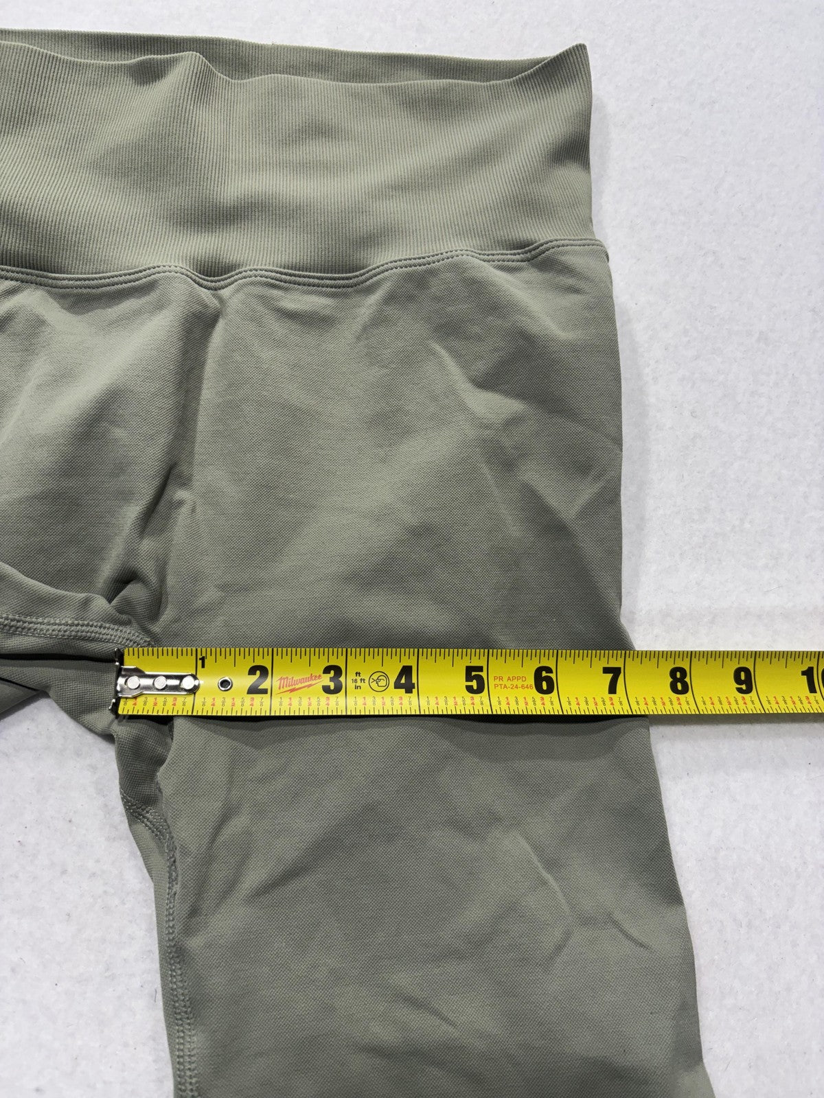 Leggings Womens Medium Green High Rise Ankle Ruched Back Stretch Athletic Yoga