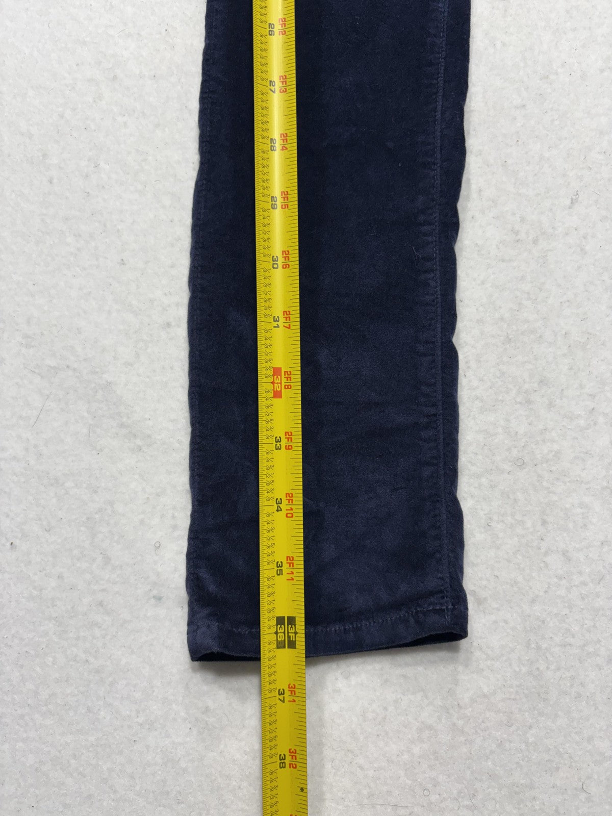 FRANKIE Pants Womens 24 Blue Velvet Skinny Jegging Stretch Zip Pockets Winter