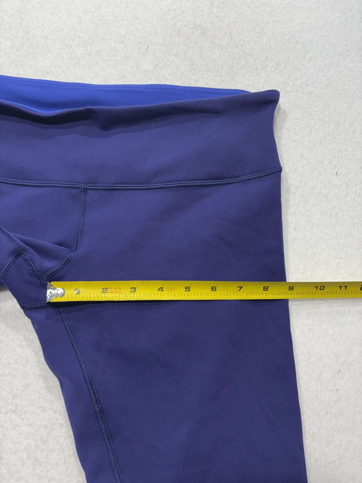 Lululemon Leggings Womens 10 Blue High Rise 22.5" Inseam Capri Yoga Stretch