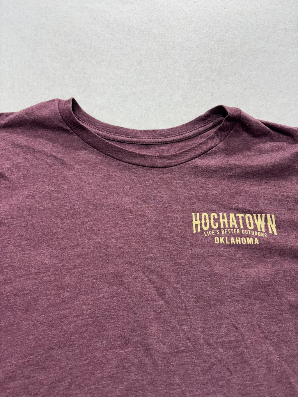 Hochatown Oklahoma Shirt Mens Large Purple Mountain Graphic Double Sided Tee