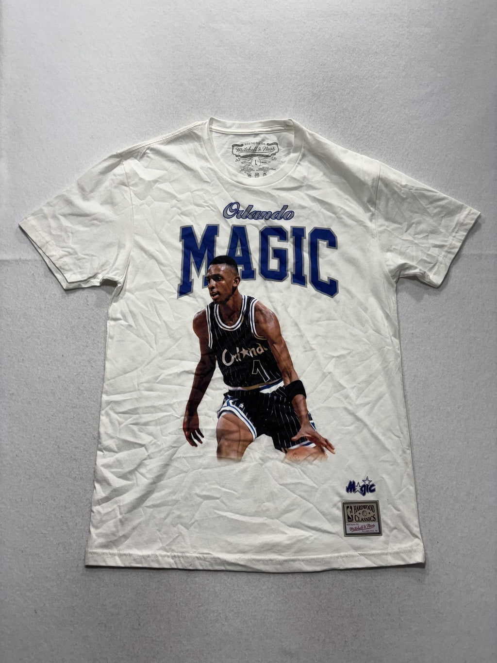 Orlando Magic Shirt Mens Large White NBA Basketball Player Tee Mitchell & Ness