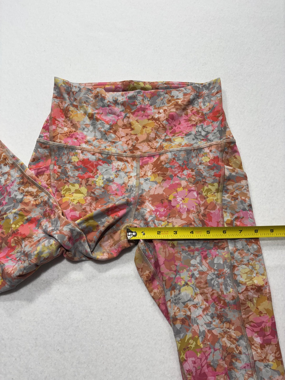 Lululemon Leggings Womens 6 Multi Floral High Rise 25.5" Inseam Ankle Pocket