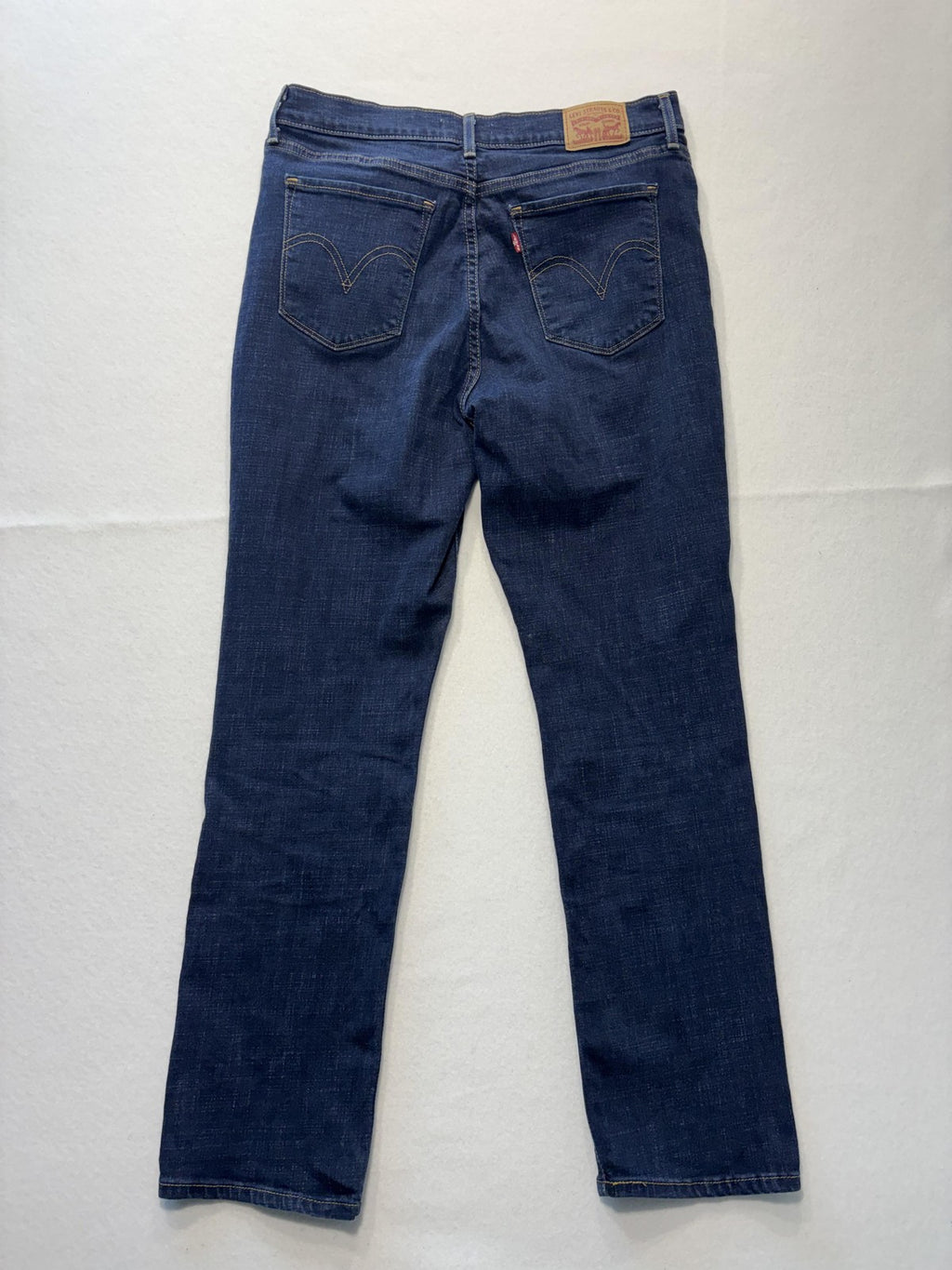 Levi's Classic Straight Jeans Womens 10 Blue Dark Wash Mid Rise Stretch 32x30