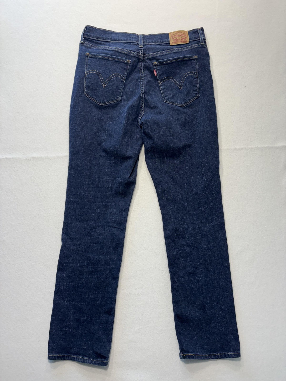 Levi's Classic Straight Jeans Womens 10 Blue Dark Wash Mid Rise Stretch 32x30